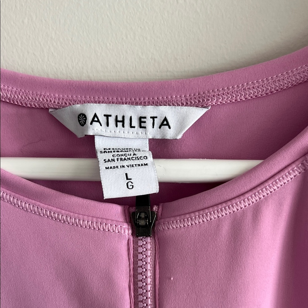 Athleta Pink Zip-Front Tennis Dress - Picture 2 of 5